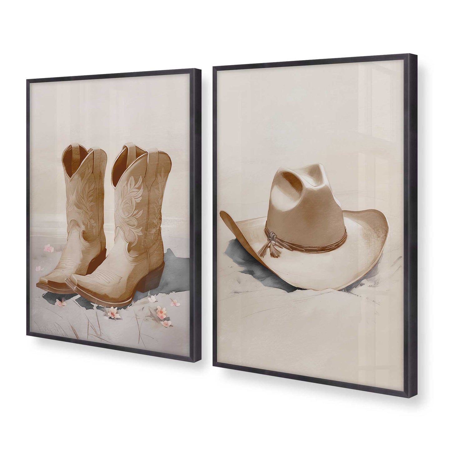 [Color:Weathered Zinc], Picture of art in a Weathered Zinc frame at an angle