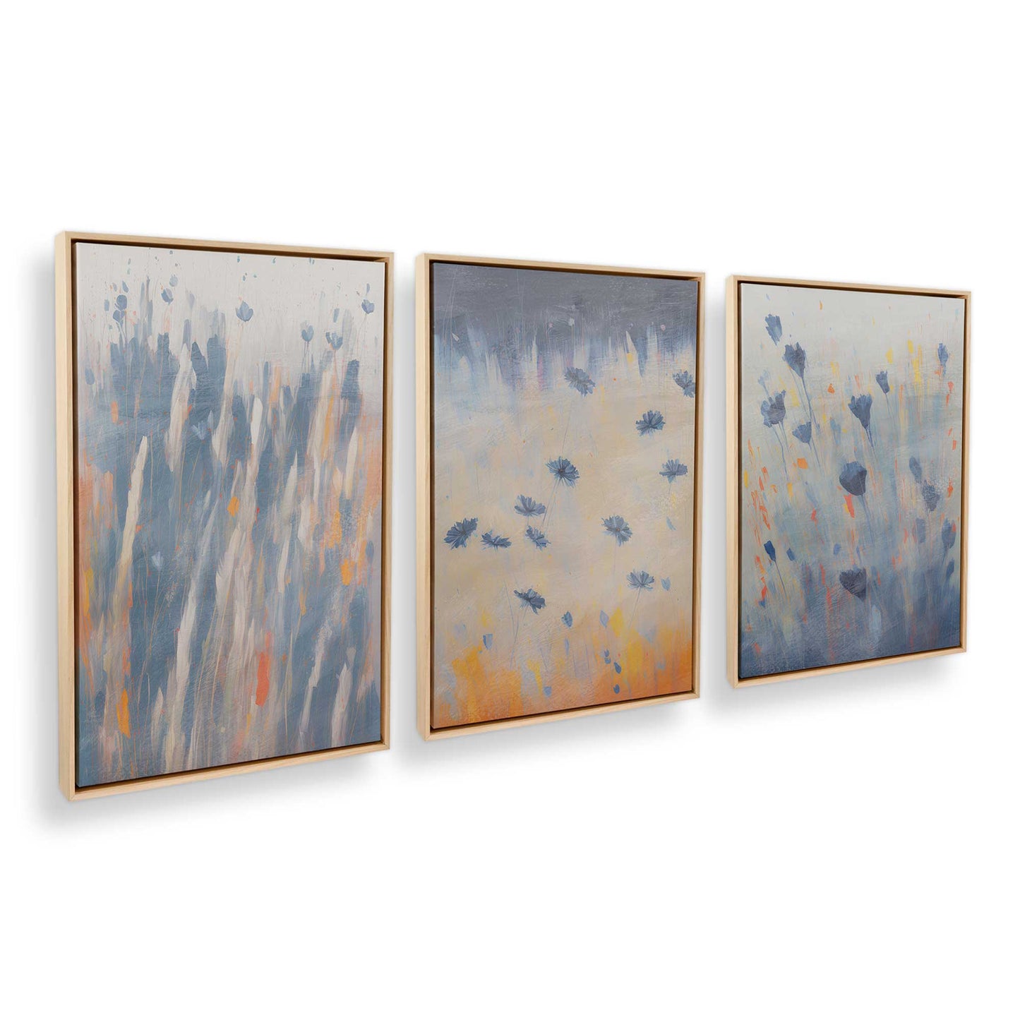 [Color:American Maple], Picture of art in a American Maple frame at an angle