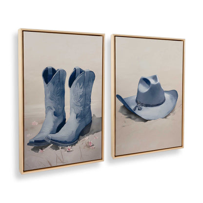 [Color:American Maple], Picture of art in a American Maple frame at an angle