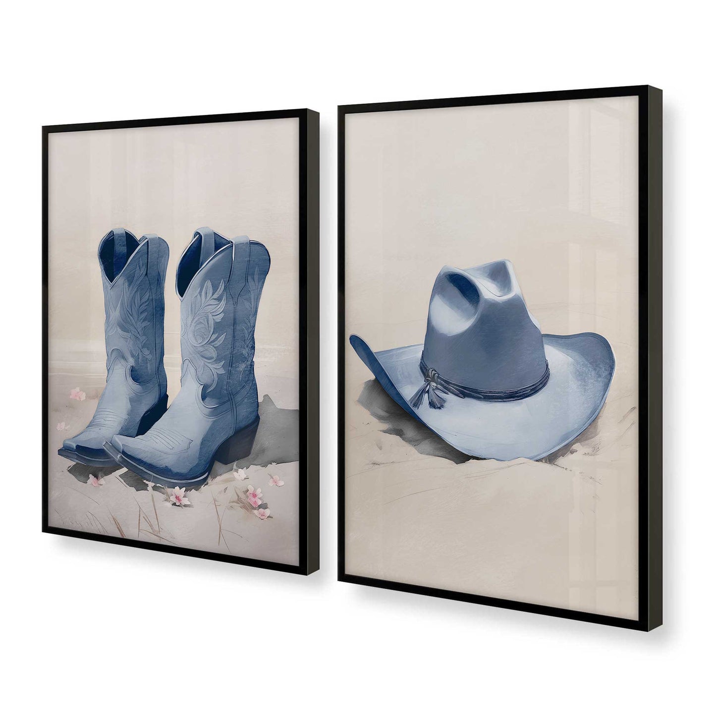 [Color:Satin Black], Picture of art in a Satin Black frame at an angle