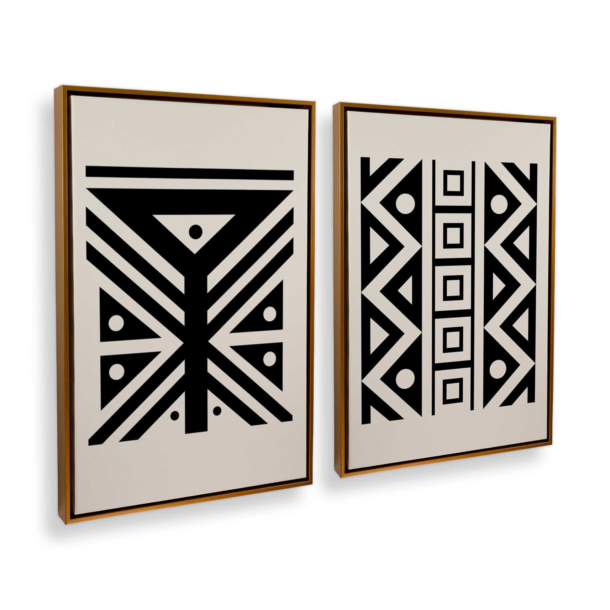 [Color:Polished Gold], Picture of art in a Polished Gold frame at an angle
