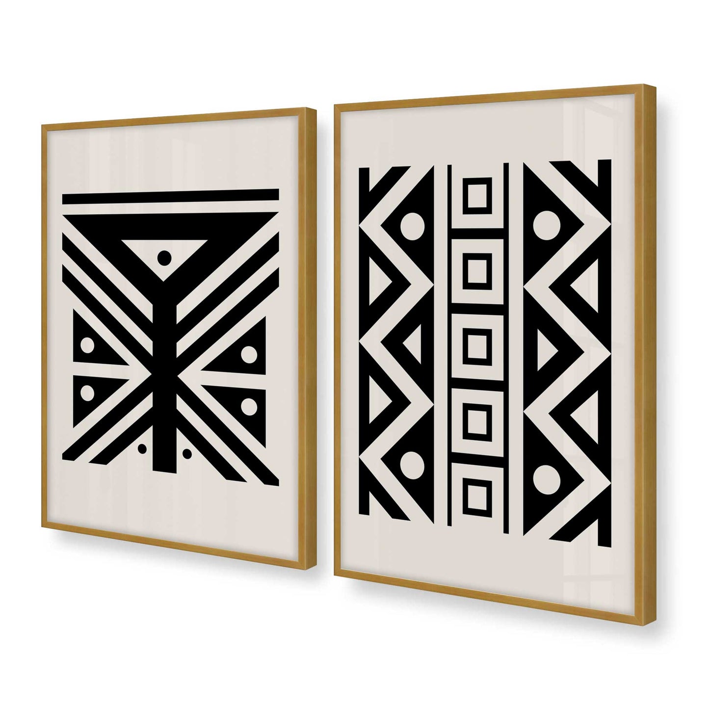 [Color:Polished Gold], Picture of art in a Polished Gold frame at an angle