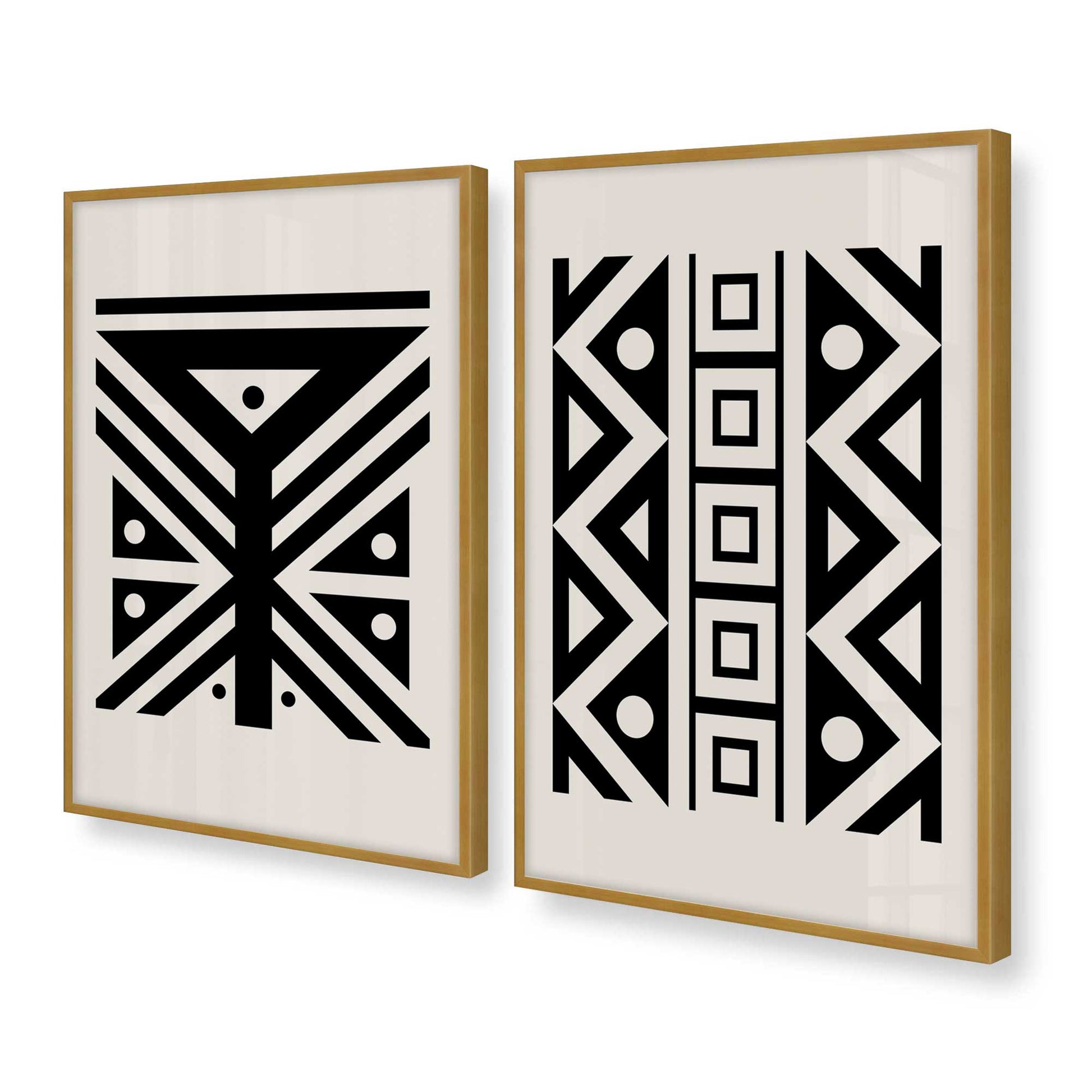[Color:Polished Gold], Picture of art in a Polished Gold frame at an angle