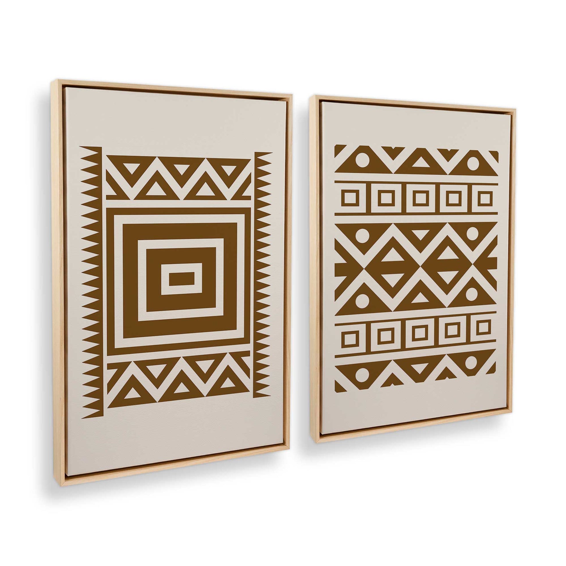 [Color:American Maple], Picture of art in a American Maple frame at an angle