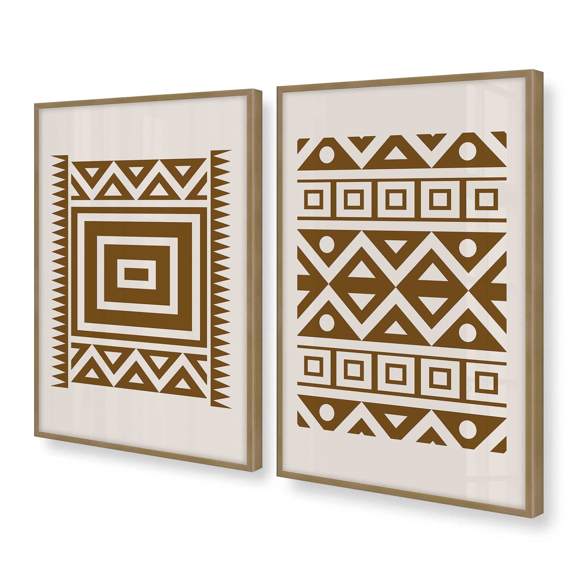 [Color:Brushed Gold], Picture of art in a Brushed Gold frame at an angle