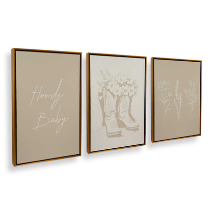 [Color:Polished Gold], Picture of art in a Polished Gold frame at an angle