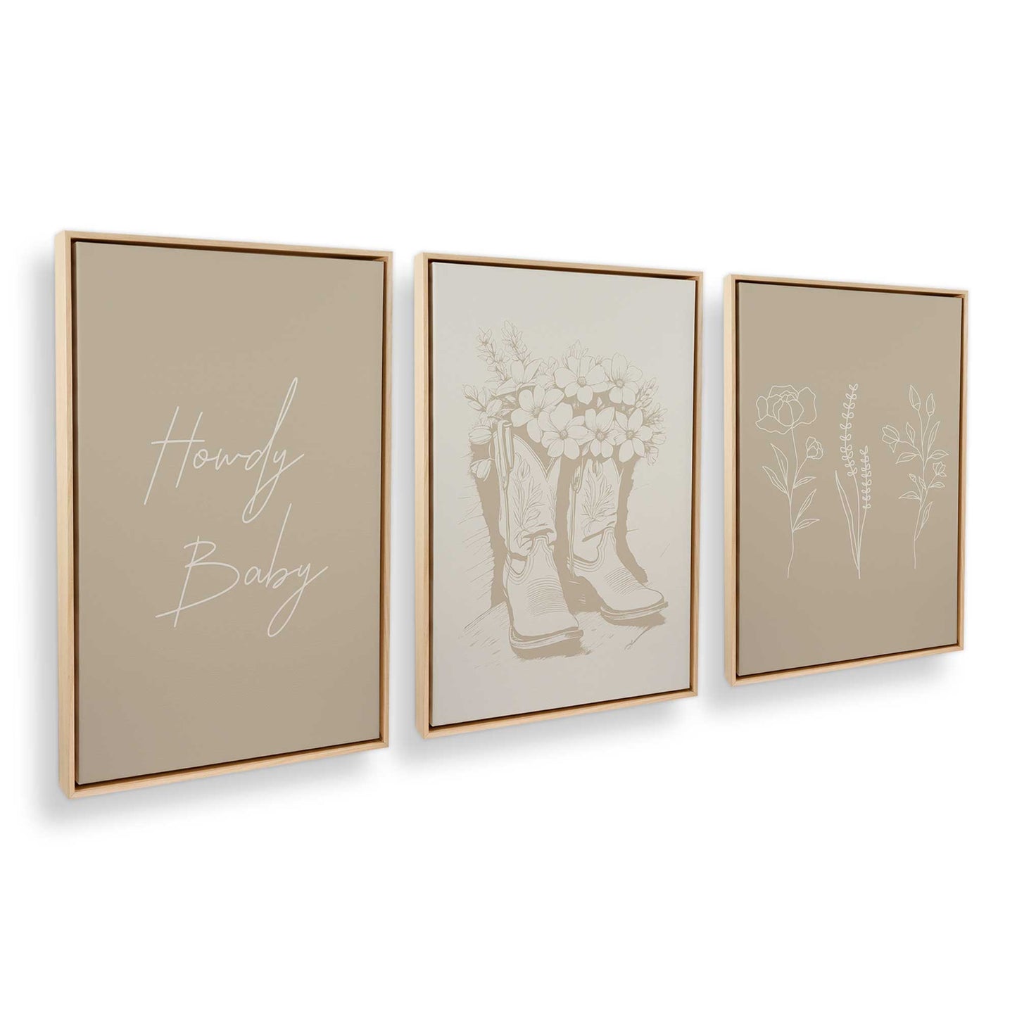 [Color:American Maple], Picture of art in a American Maple frame at an angle
