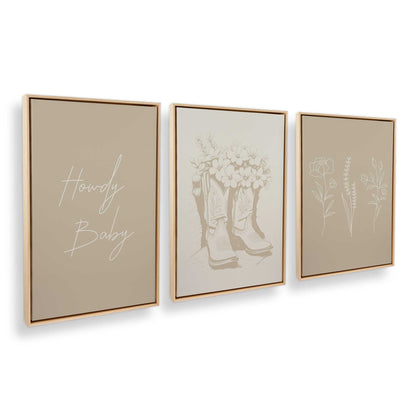 [Color:American Maple], Picture of art in a American Maple frame at an angle