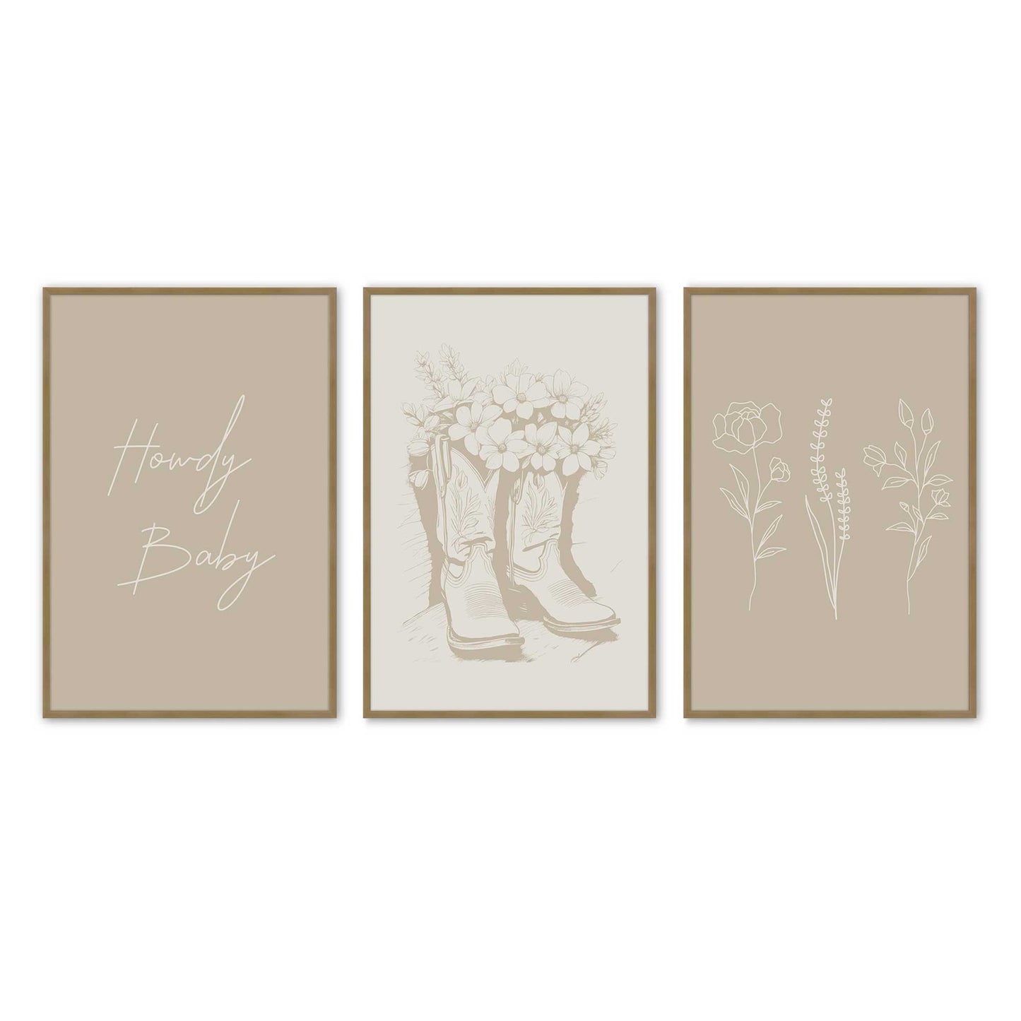 [Color:Brushed Gold], Picture of art in a Brushed Gold frame
