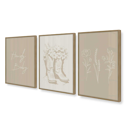 [Color:Brushed Gold], Picture of art in a Brushed Gold frame at an angle