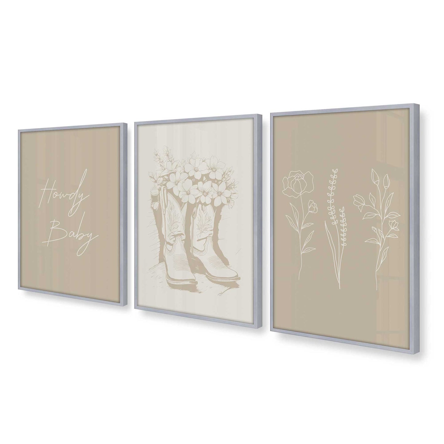[Color:Polished Chrome], Picture of art in a Polished Chrome frame at an angle