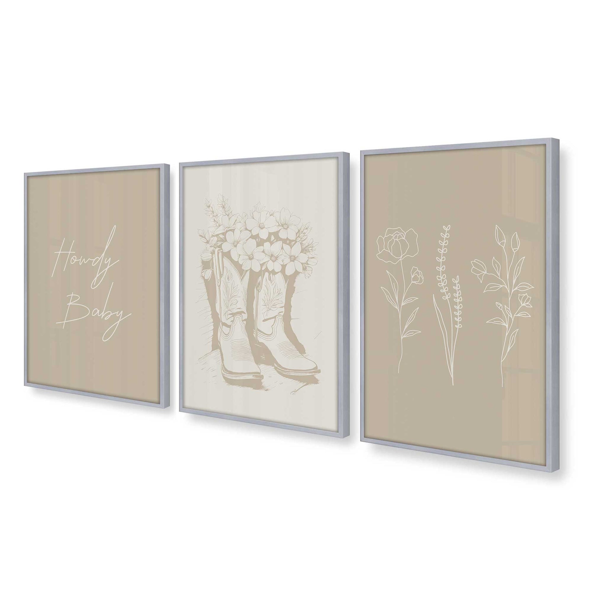 [Color:Polished Chrome], Picture of art in a Polished Chrome frame at an angle