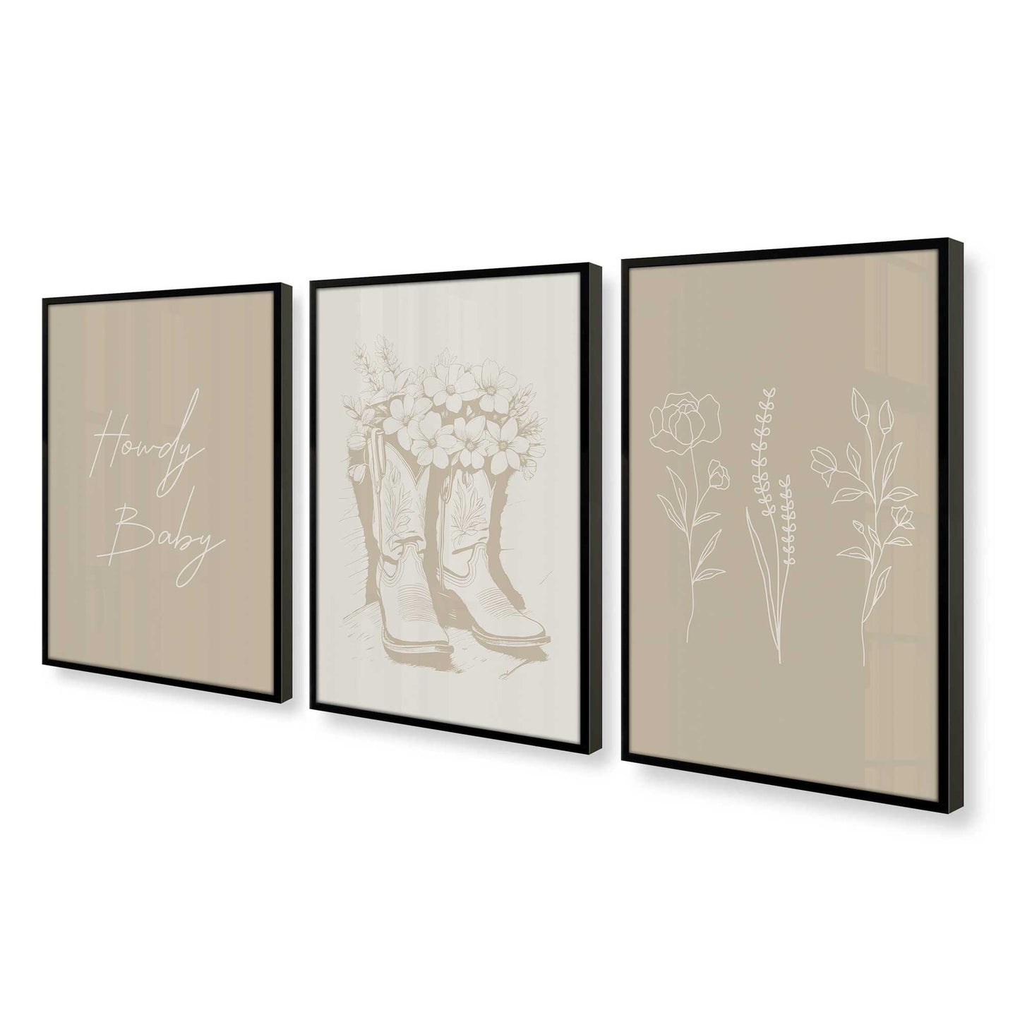[Color:Satin Black], Picture of art in a Satin Black frame at an angle