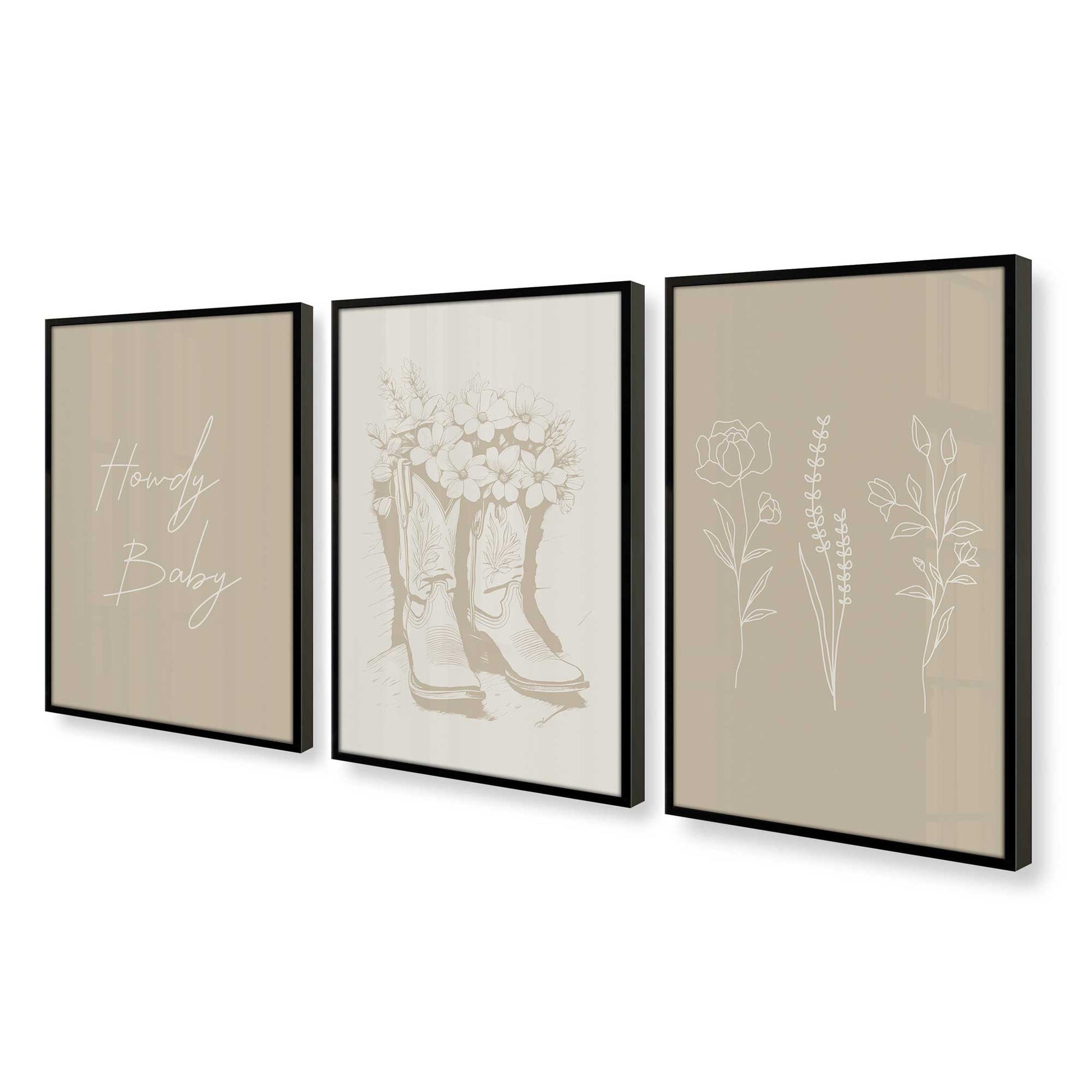 [Color:Satin Black], Picture of art in a Satin Black frame at an angle