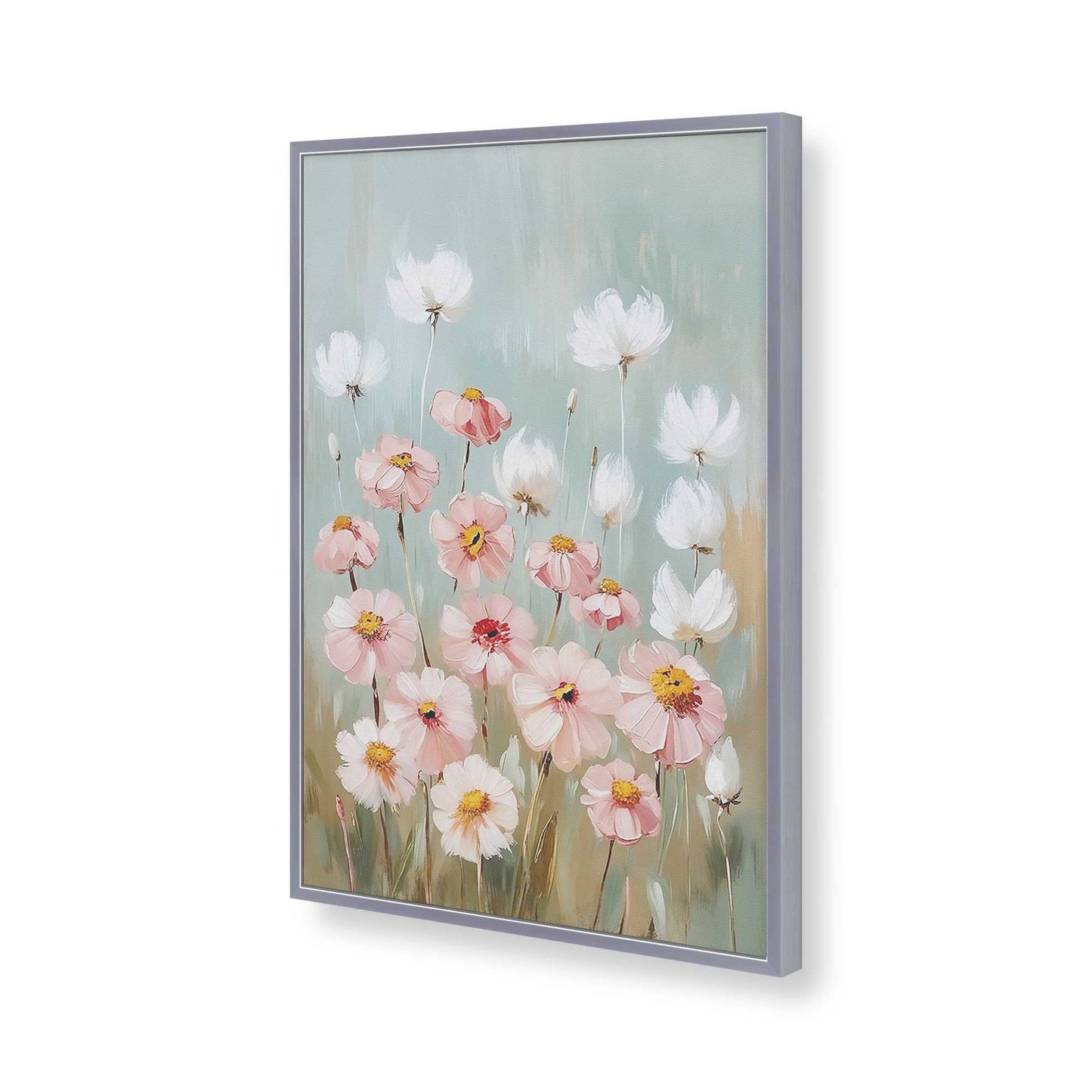 [Color:Polished Chrome], Picture of art in a Polished Chrome frame of the corner