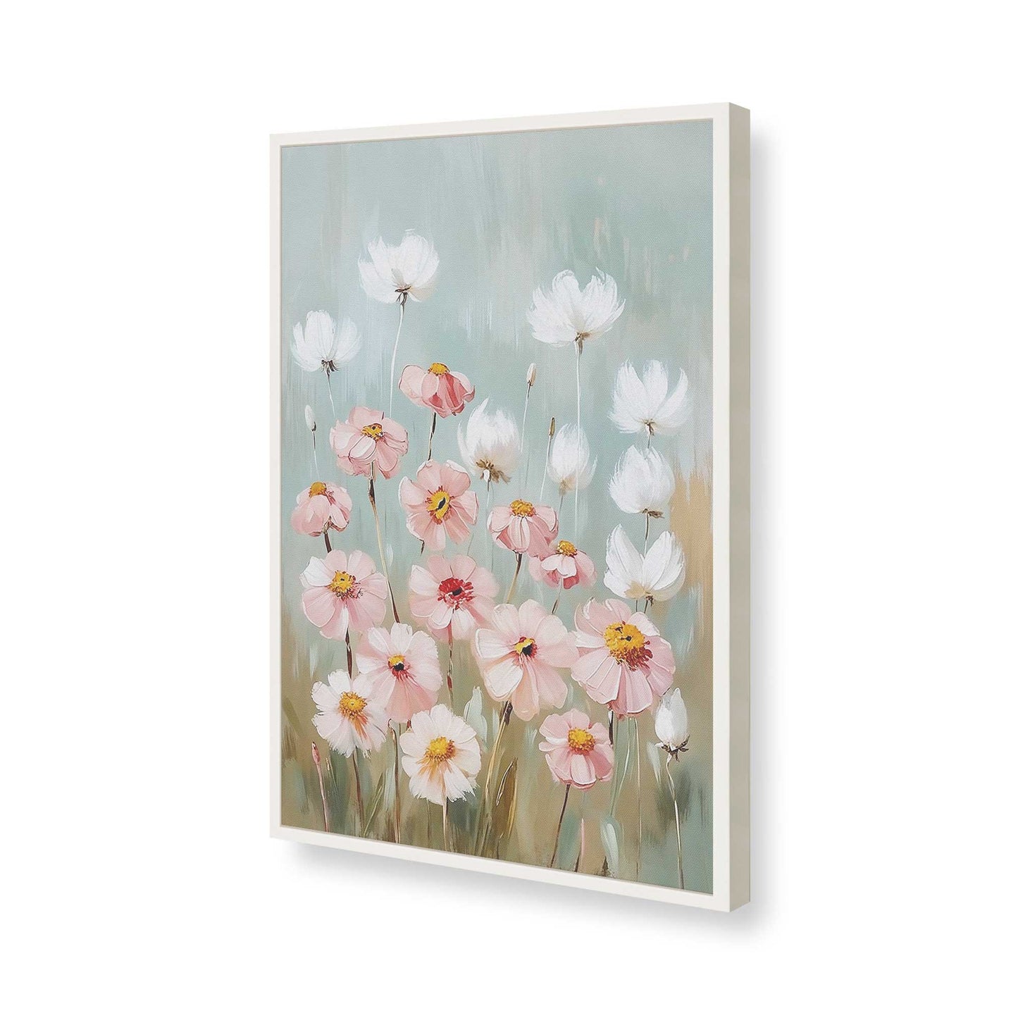 [Color:Opaque White], Picture of art in a Opaque White frame of the corner