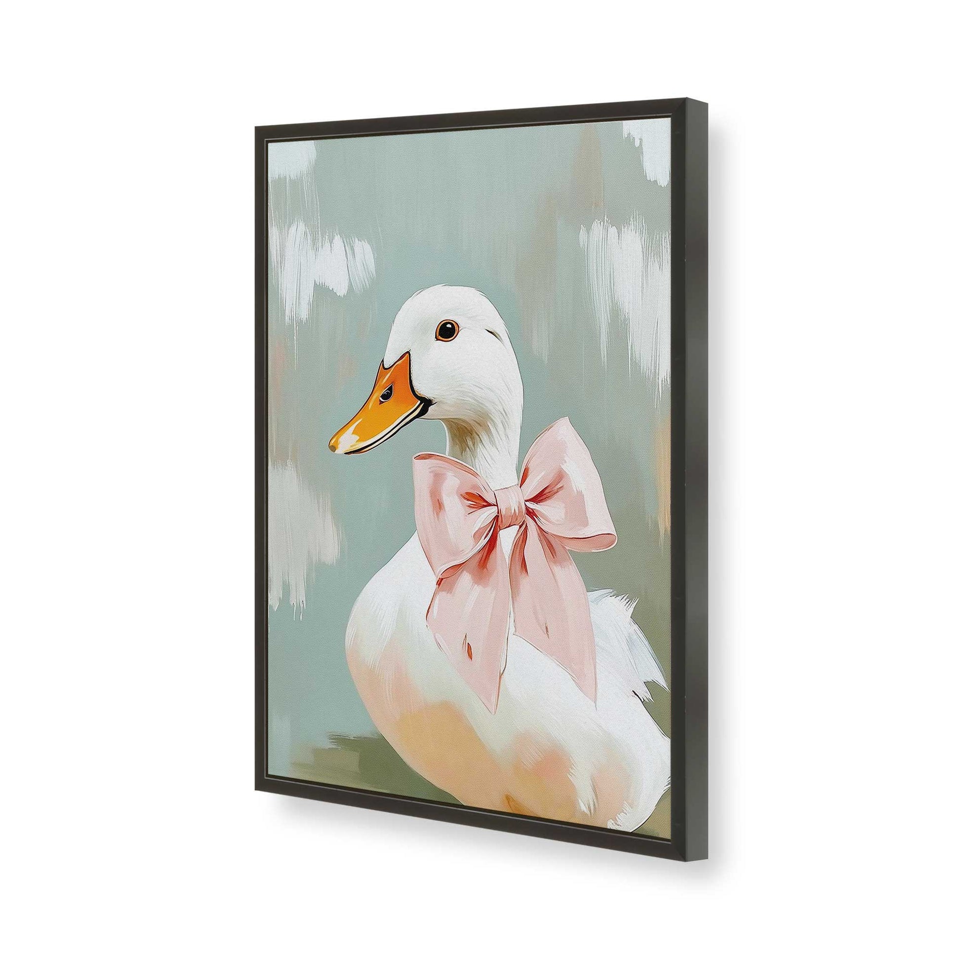 [Color:Satin Black], Picture of art in a Satin Black frame of the corner
