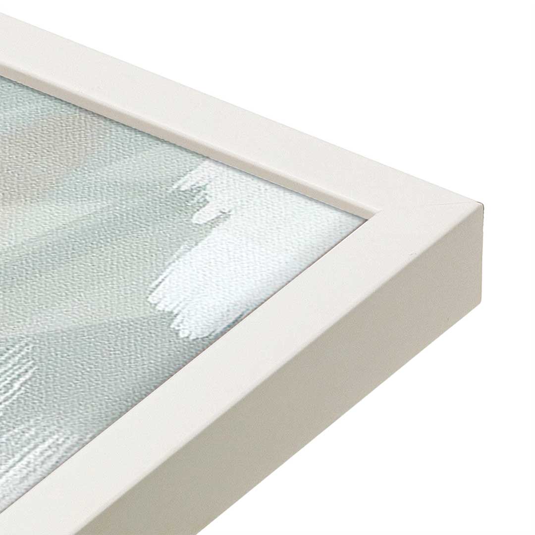 [Color:Opaque White], Picture of art in a Opaque White frame at an angle