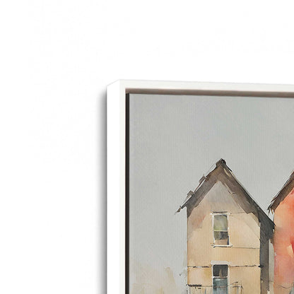 [Color:Opaque White], Picture of art in a White frame at an angle