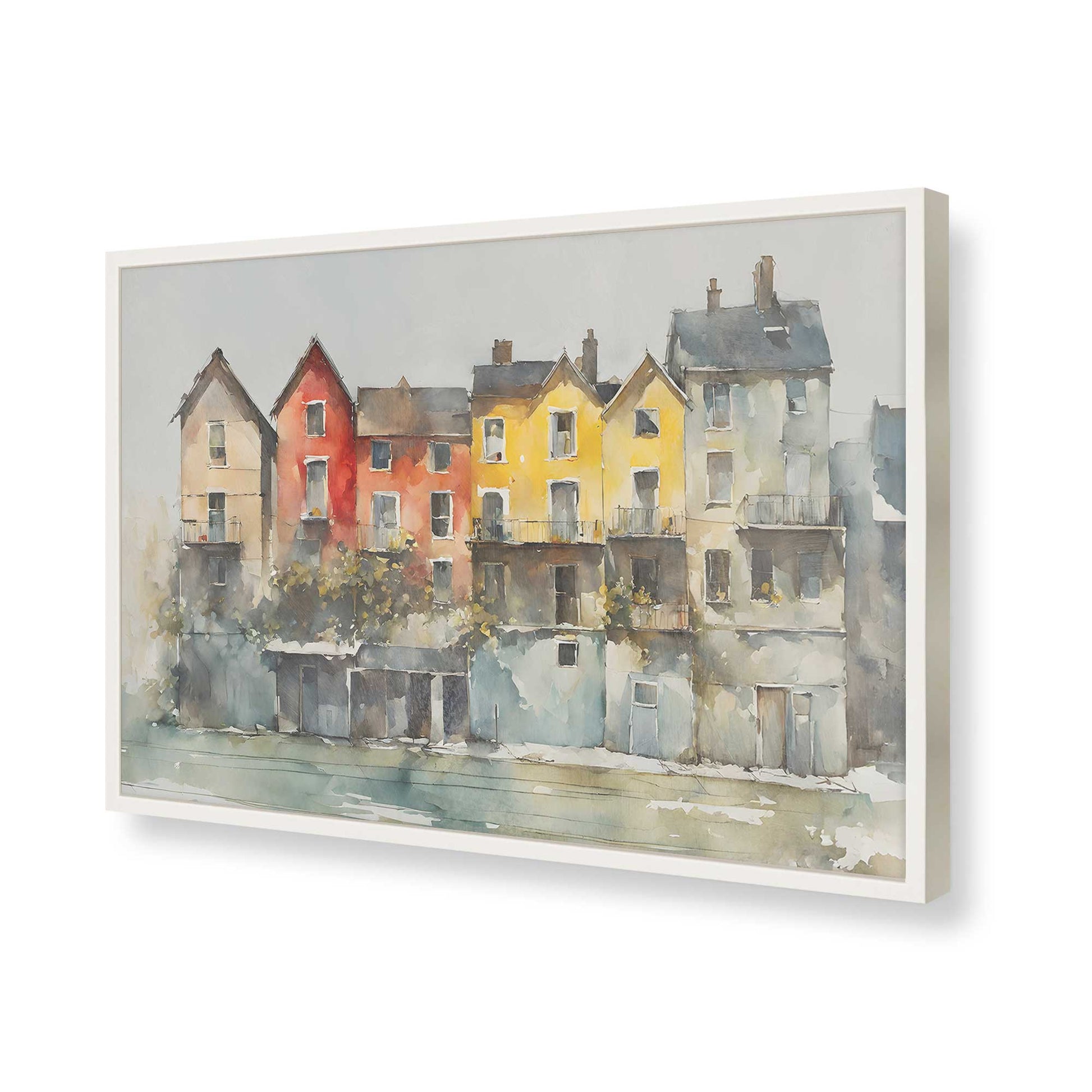 [Color:Opaque White], Picture of art in a Opaque White frame of the corner