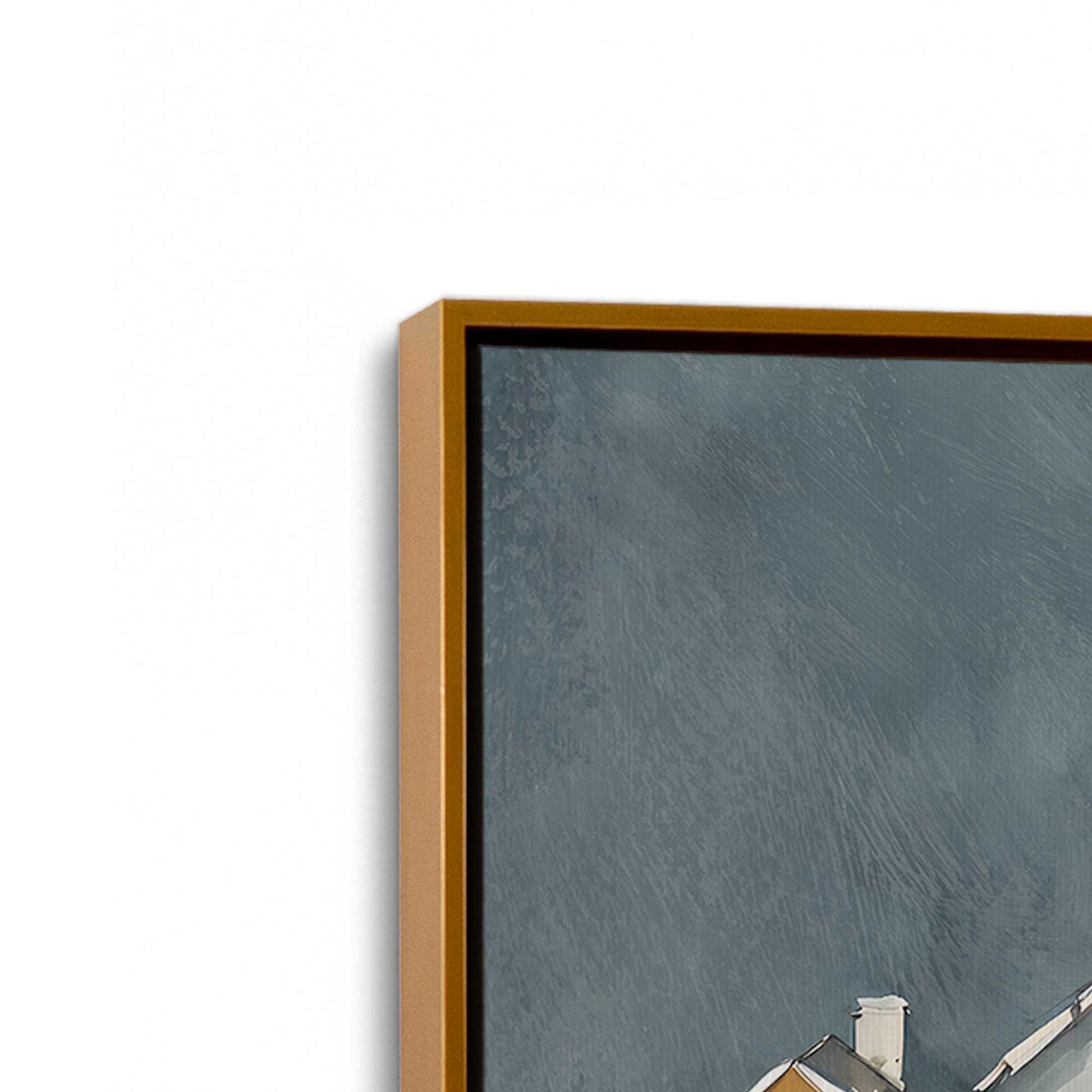 [Color:Polished Gold], Picture of art in a Polished Gold frame at an angle