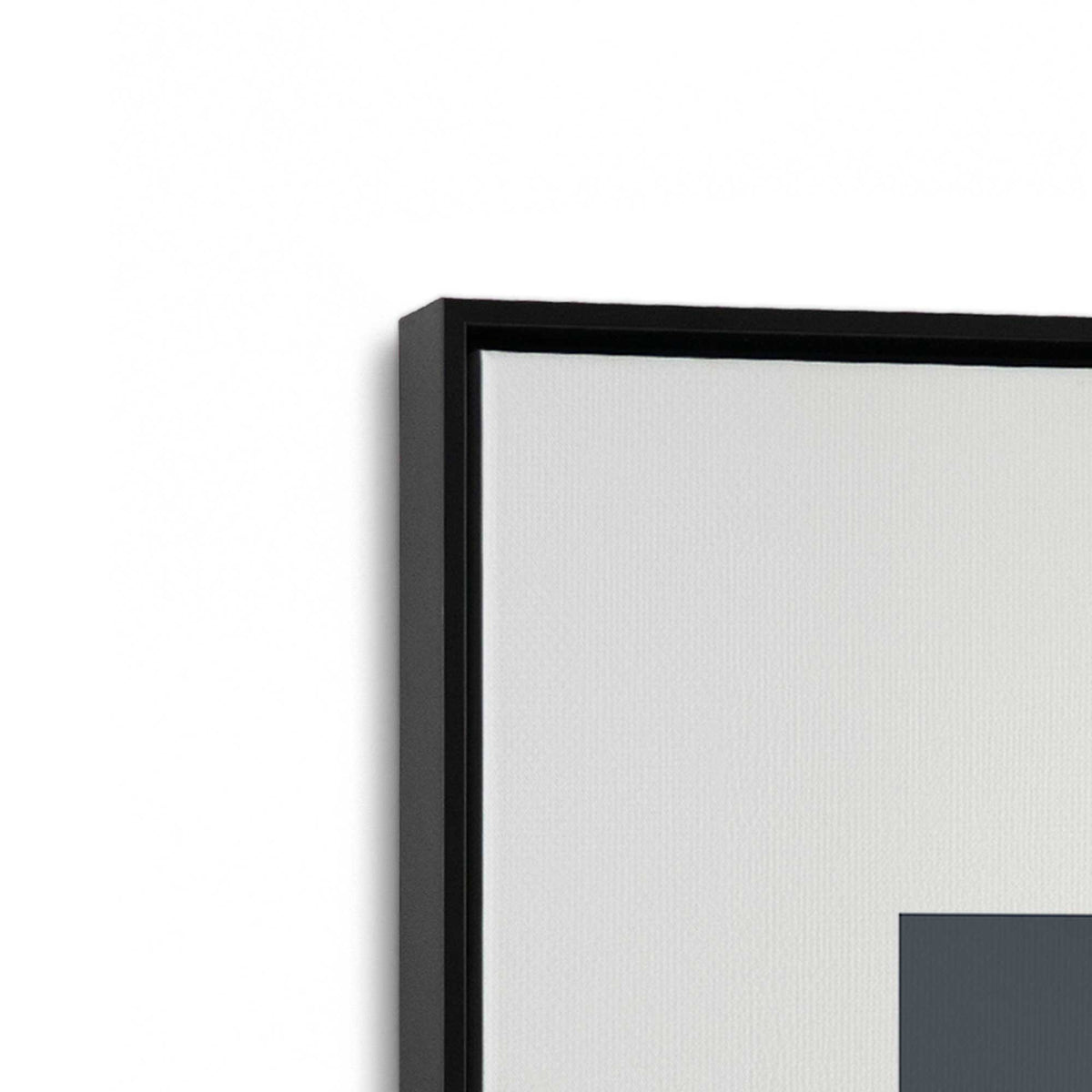 [Color:Satin Black], Picture of art in a Satin Black frame at an angle