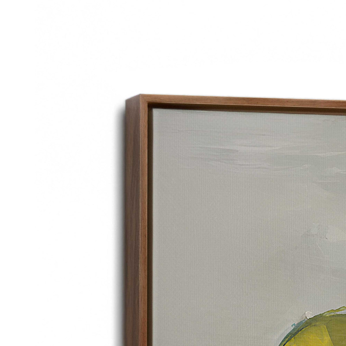 [Color:Walnut], Picture of art in a Walnut frame at an angle