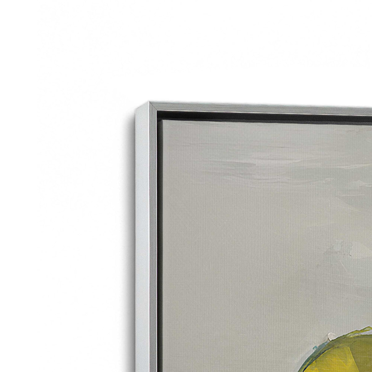 [Color:Polished Chrome], Picture of art in a Polished Chrome frame at an angle