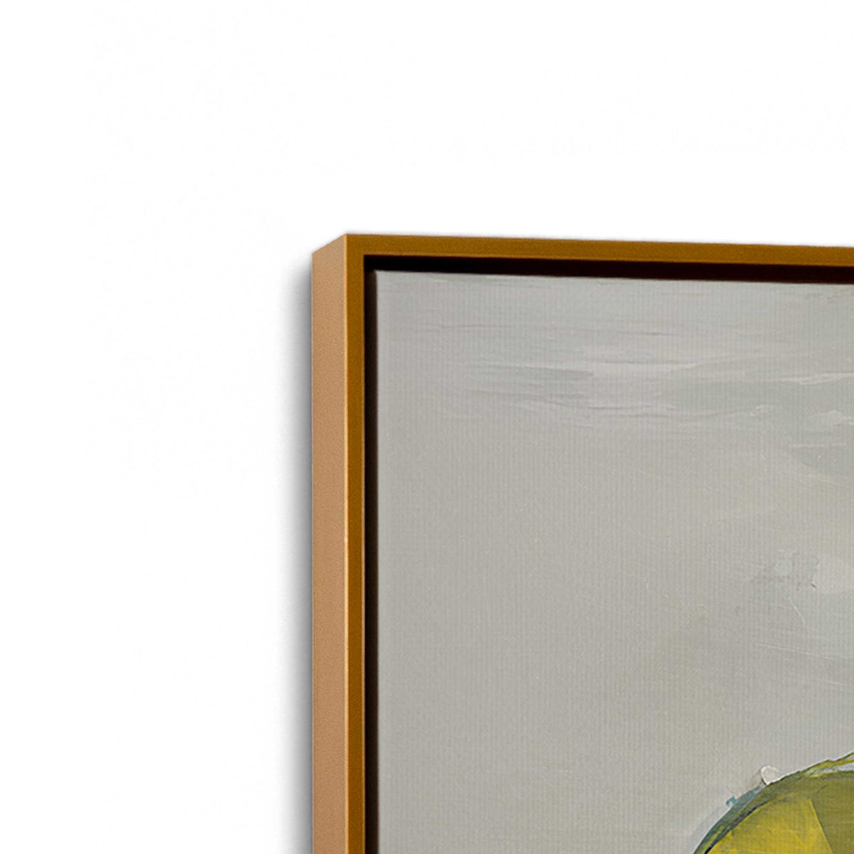[Color:Polished Gold], Picture of art in a Polished Gold frame at an angle