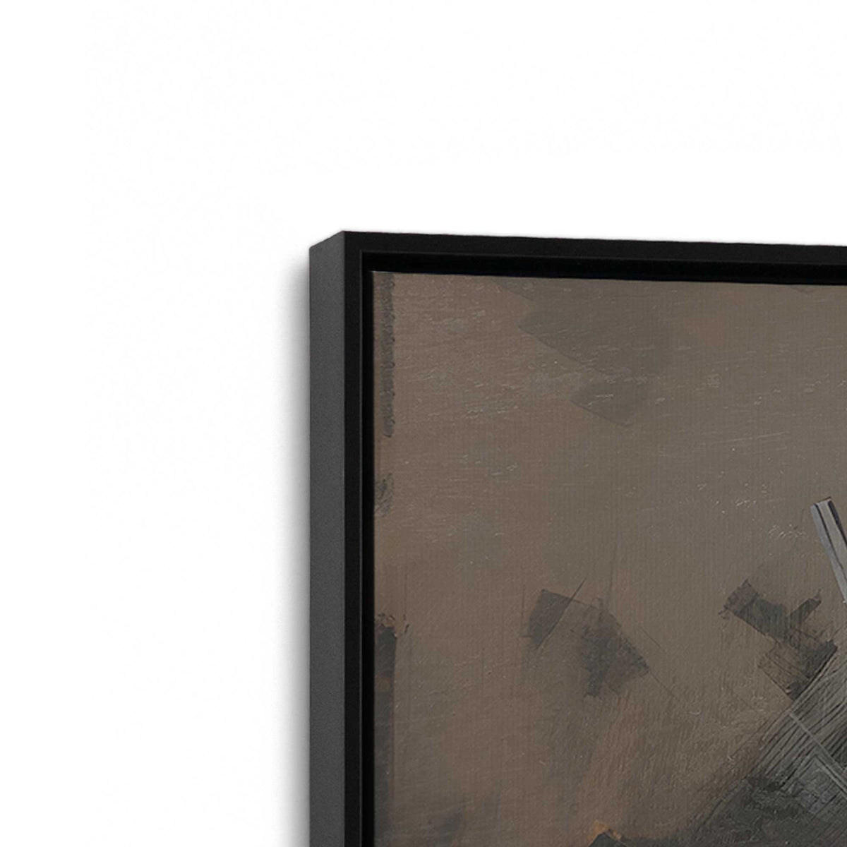 [Color:Satin Black], Picture of art in a Satin Black frame at an angle