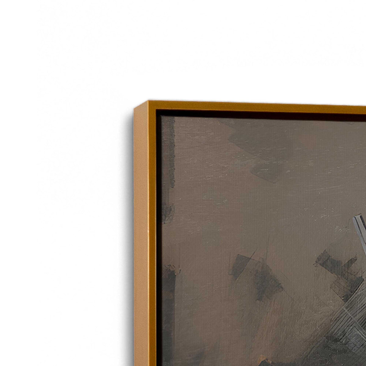 [Color:Polished Gold], Picture of art in a Polished Gold frame at an angle