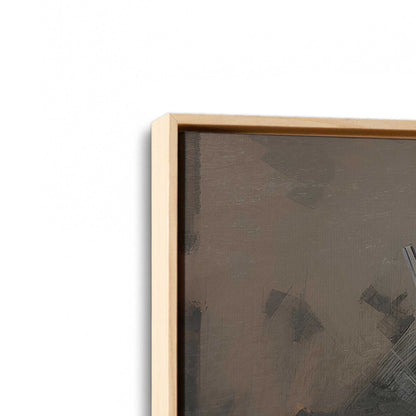 [Color:American Maple], Picture of art in a American Maple frame at an angle