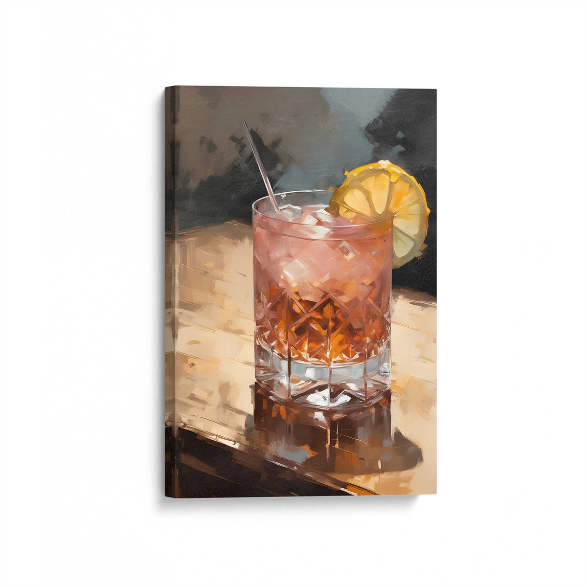 [Color:Stretched Canvas], Picture of art at an angle
