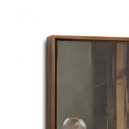 [Color:Walnut], Picture of art in a Walnut frame at an angle