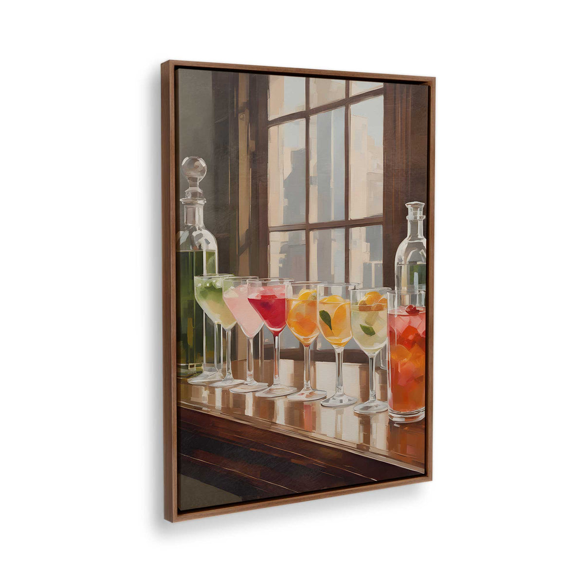 [Color:Walnut], Picture of the corner of the art