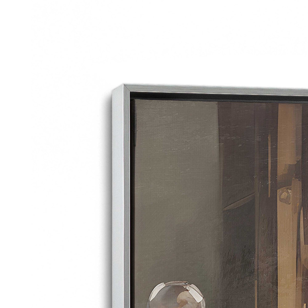 [Color:Polished Chrome], Picture of art in a Polished Chrome frame at an angle