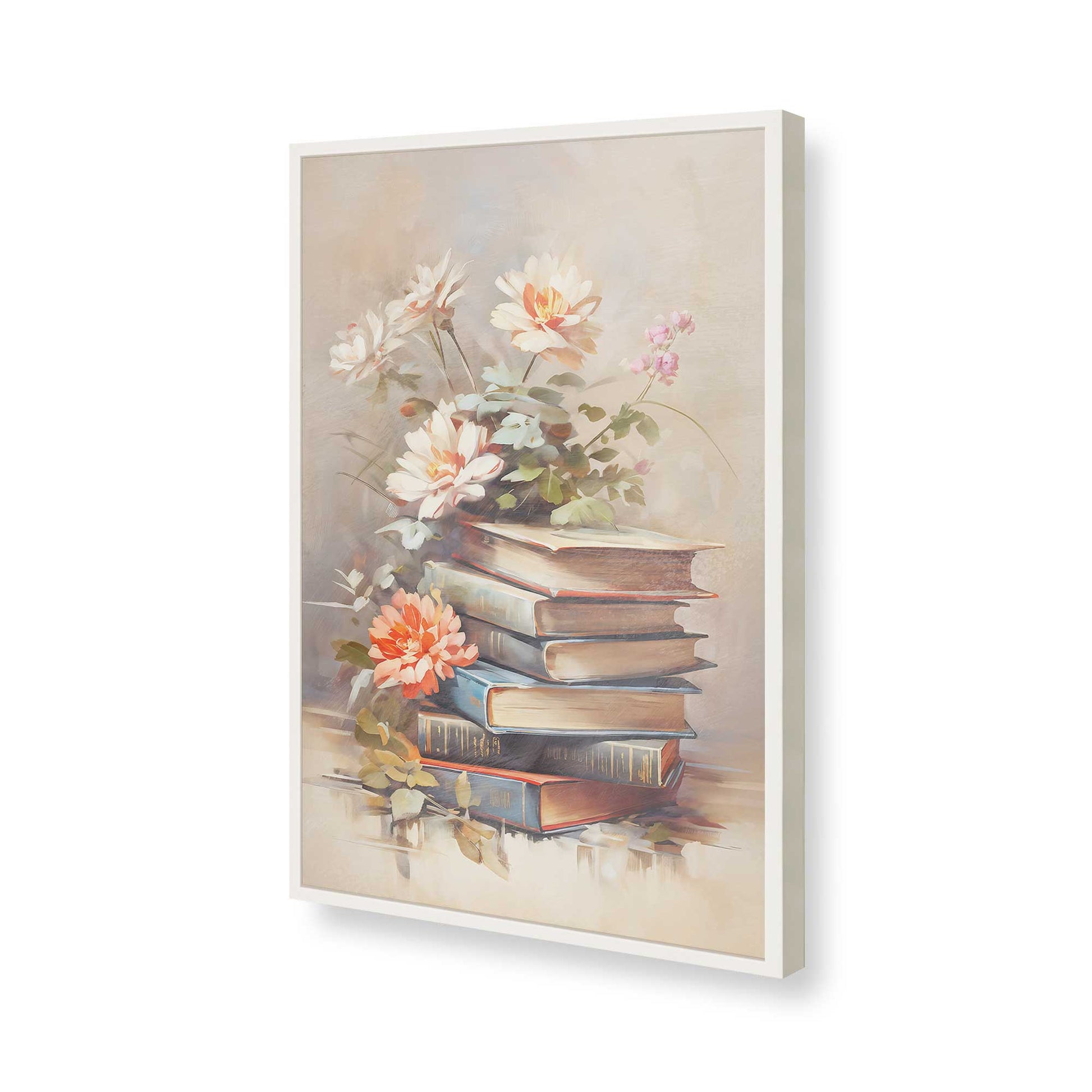 [Color:Opaque White], Picture of art in a Opaque White frame of the corner