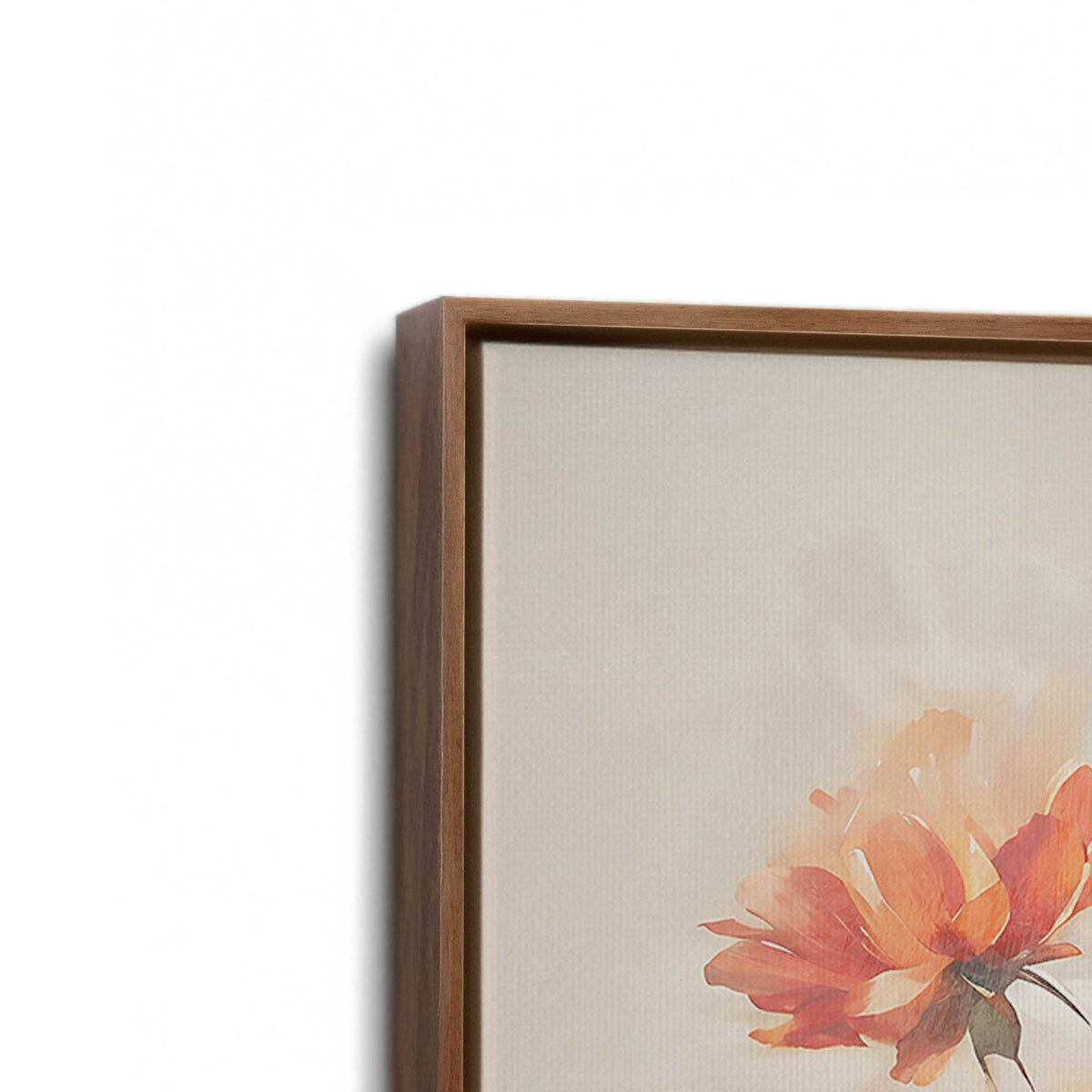 [Color:Walnut], Picture of art in a Walnut frame at an angle