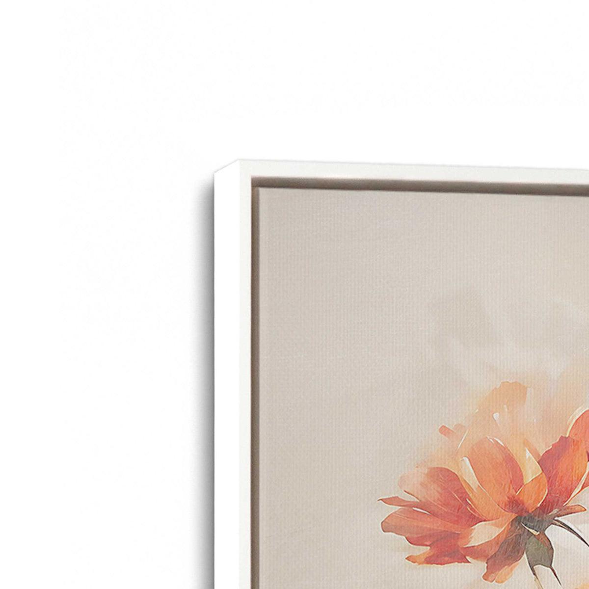 [Color:Opaque White], Picture of art in a White frame at an angle