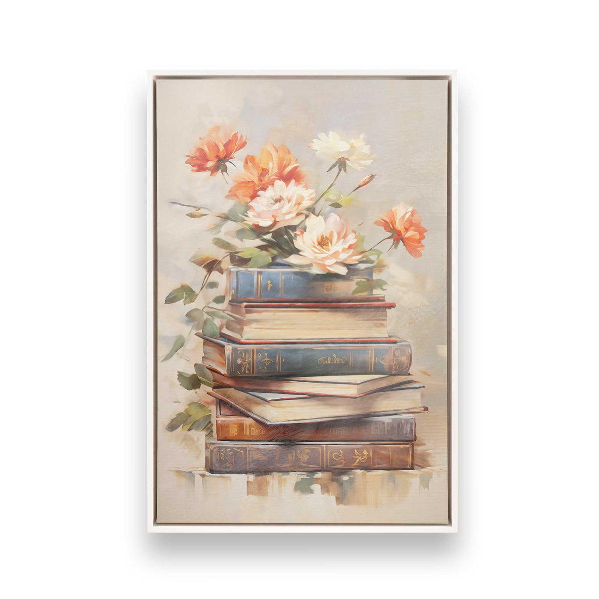 [Color:Opaque White], Picture of art in a White frame
