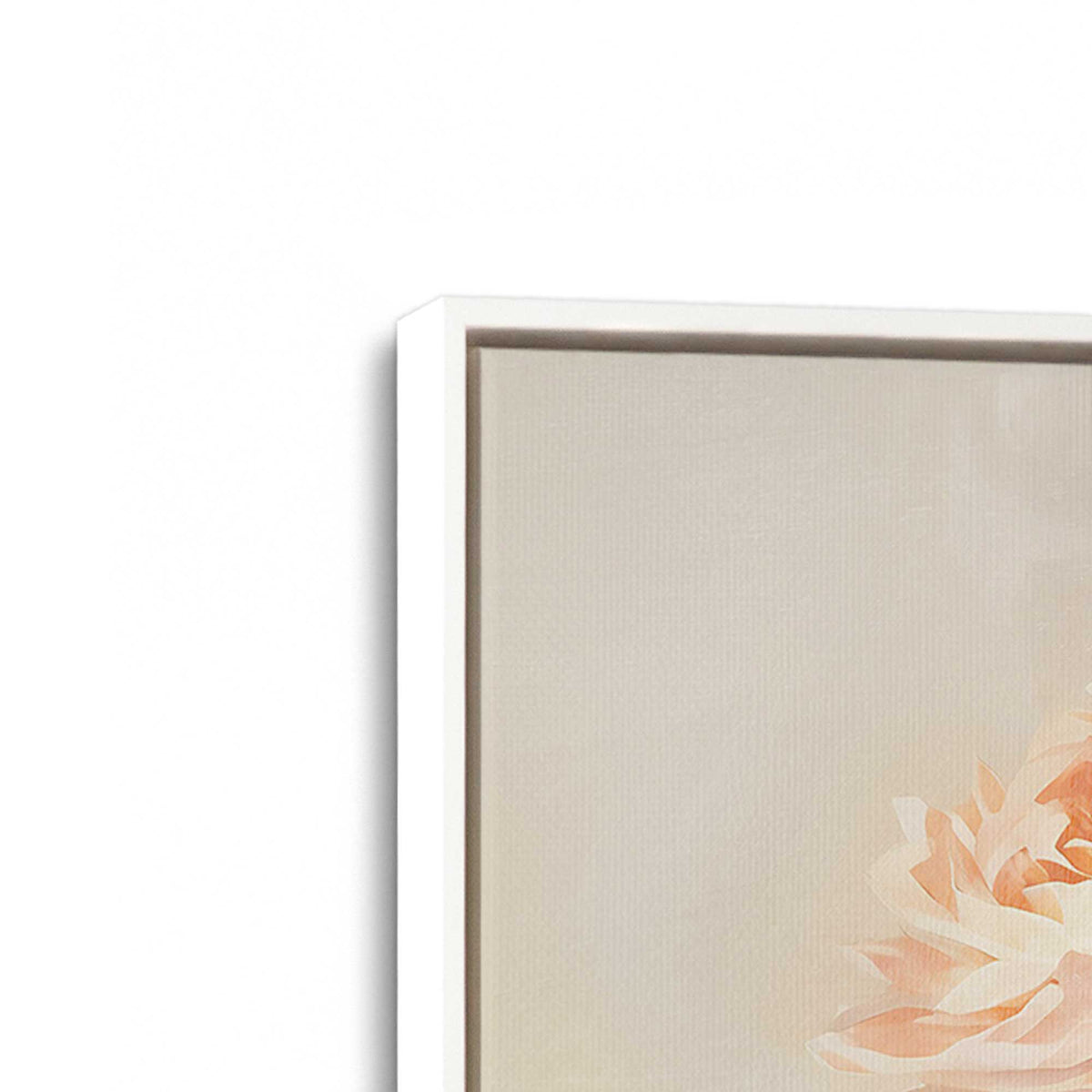 [Color:Opaque White], Picture of art in a White frame at an angle