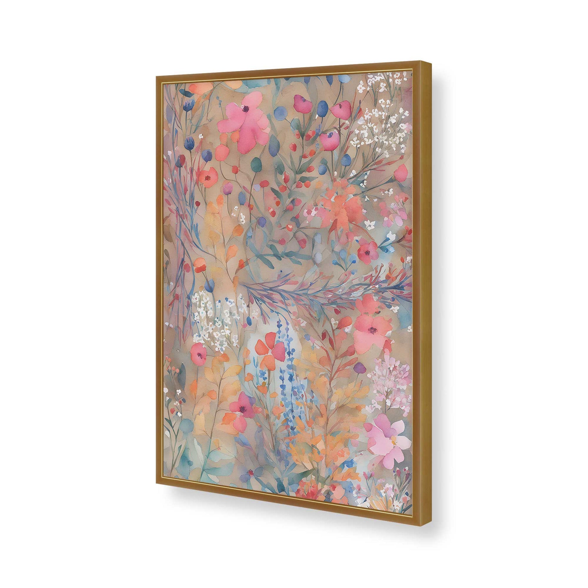 [Color:Polished Gold], Picture of art in a Polished Gold frame of the corner
