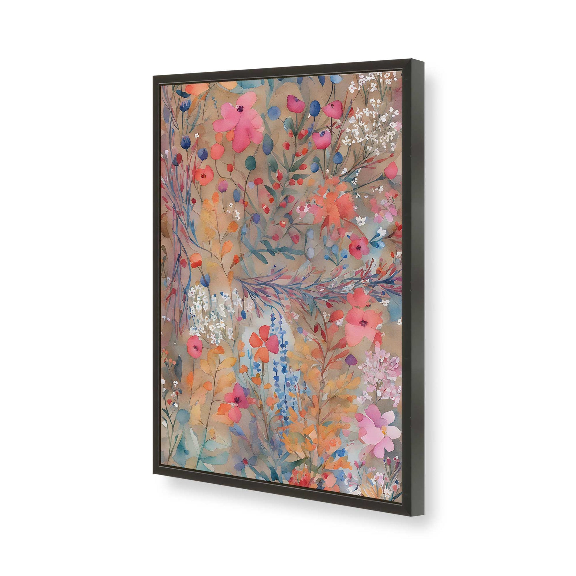[Color:Satin Black], Picture of art in a Satin Black frame of the corner