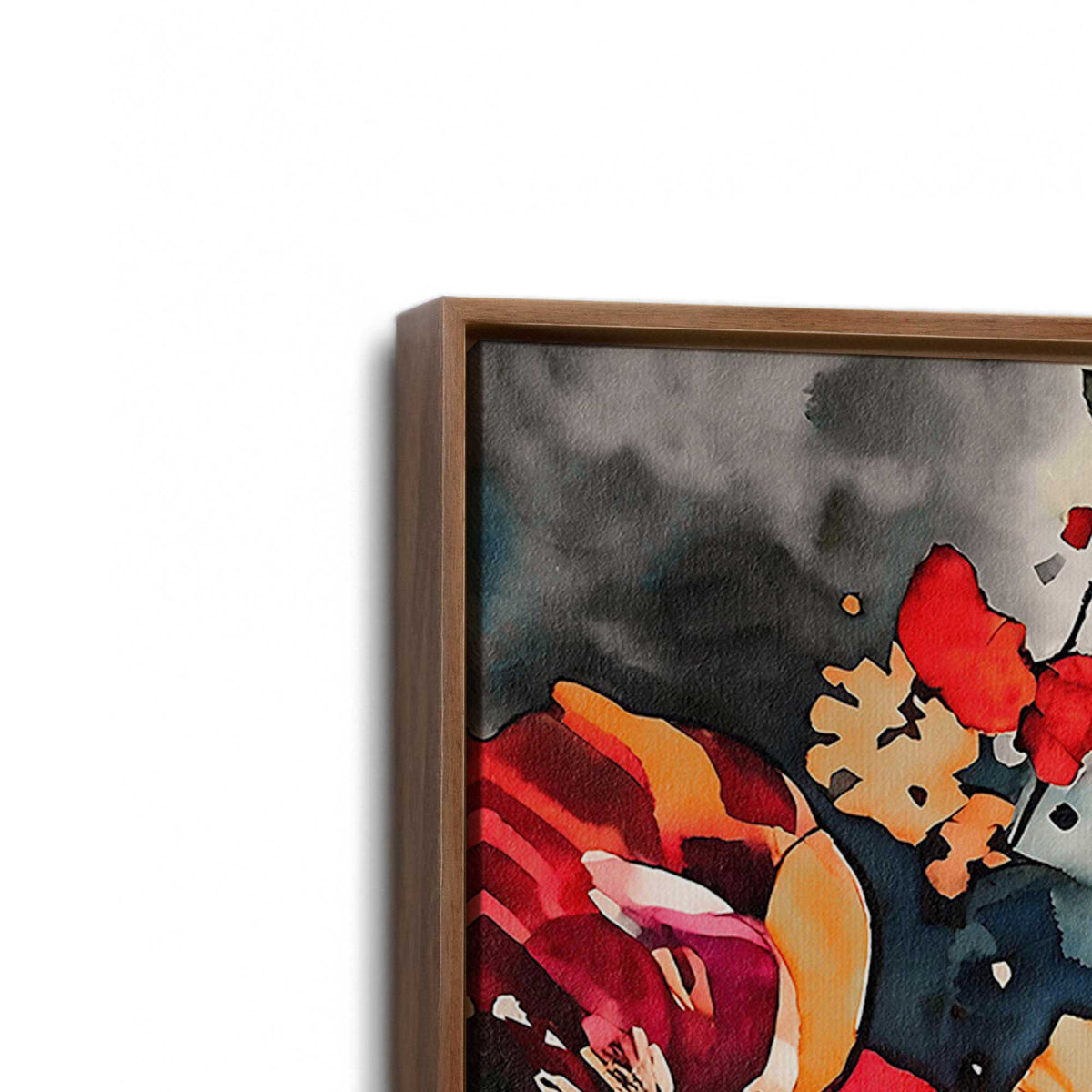 [Color:Walnut], Picture of art in a Walnut frame at an angle
