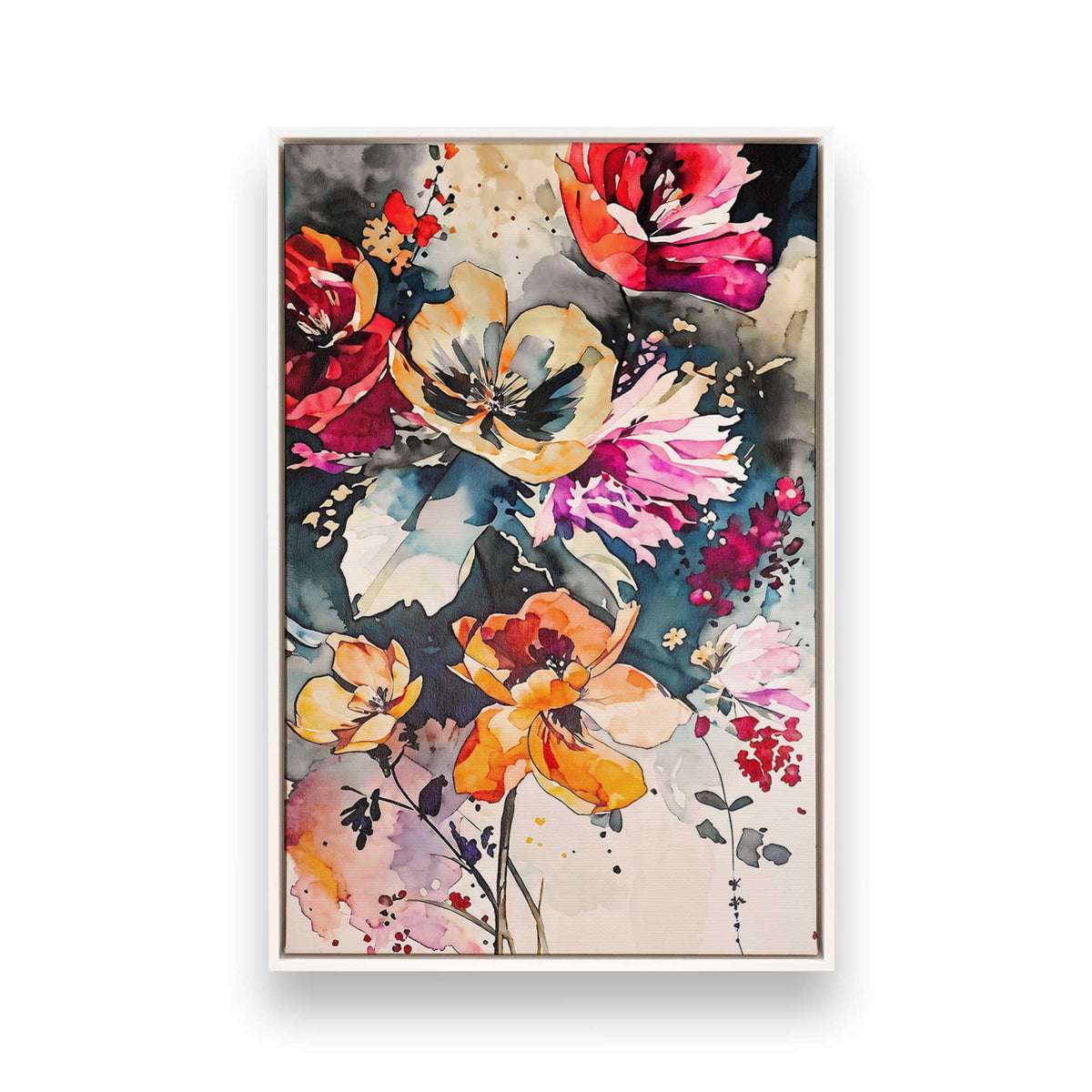 [Color:Opaque White], Picture of art in a White frame