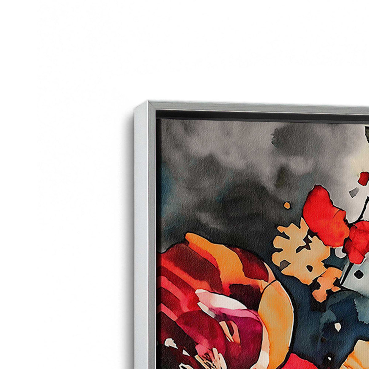 [Color:Polished Chrome], Picture of art in a Polished Chrome frame at an angle