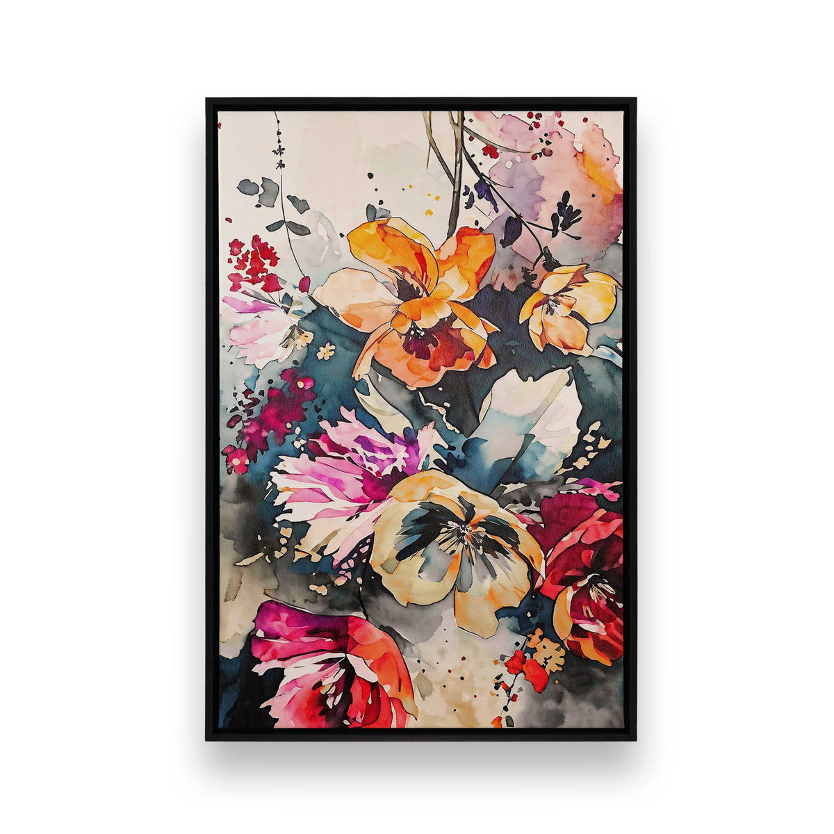 [Color:Satin Black], Picture of art in a Satin Black frame