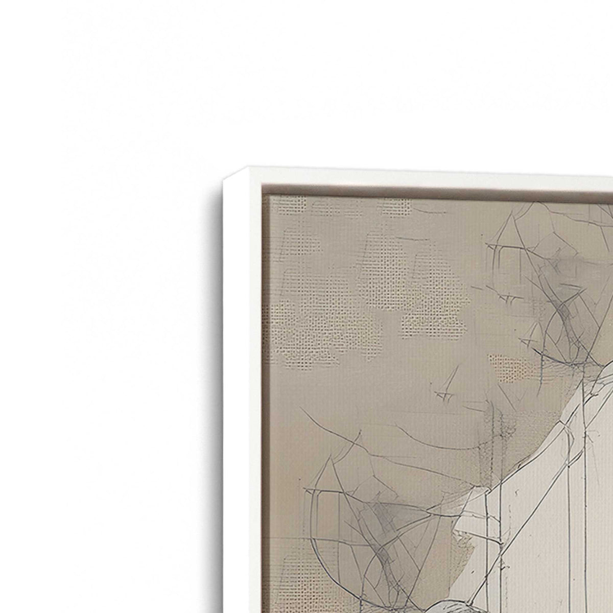 [Color:Opaque White], Picture of art in a White frame at an angle