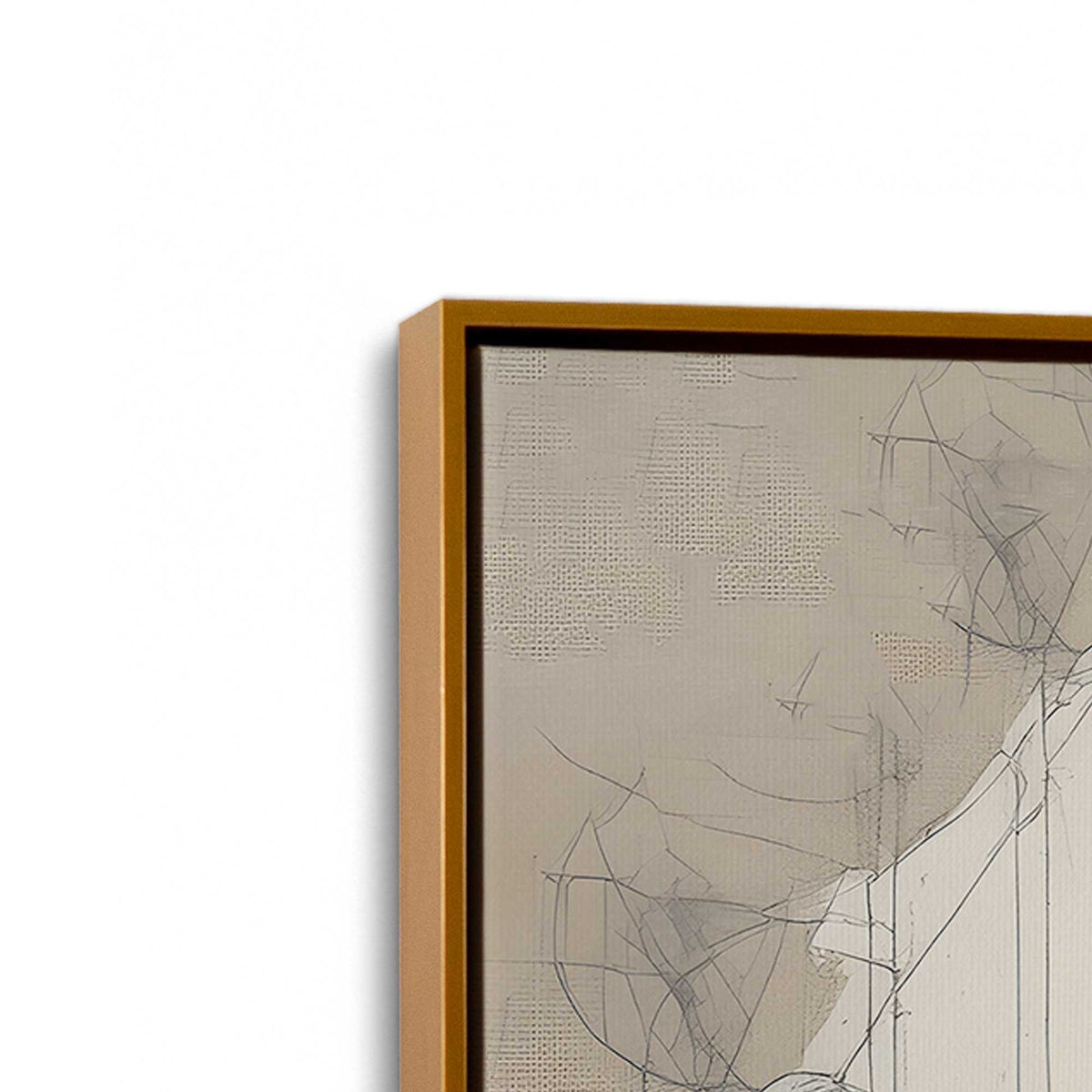 [Color:Polished Gold], Picture of art in a Polished Gold frame at an angle