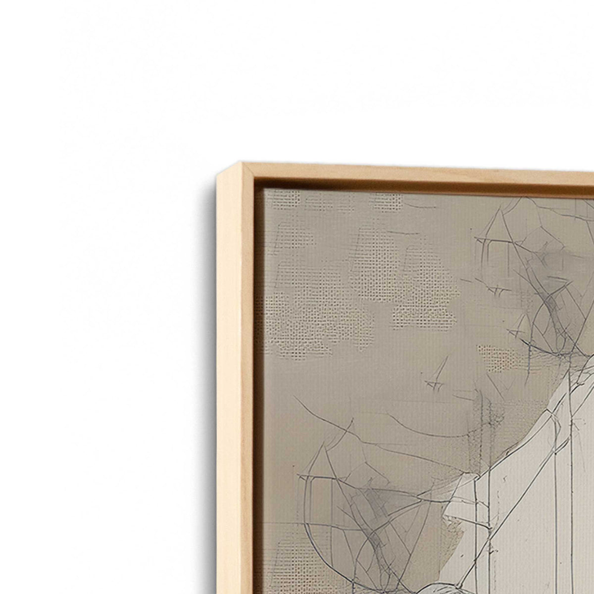 [Color:American Maple], Picture of art in a American Maple frame at an angle